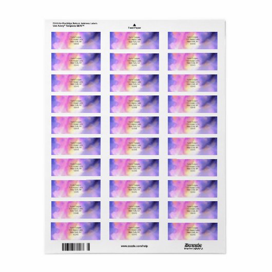 Kosmisch ruimteontwerp voor koele Abstracte Waterv Etiket (Full Sheet)