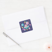 Kosmisch Snoep Wonderland Vierkante Sticker (Envelop)