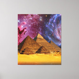 Kosmisch storm boven Egypte Canvas Afdruk