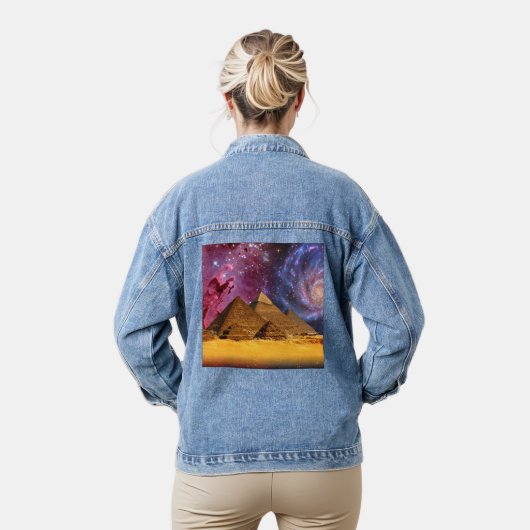 Kosmisch storm boven Egypte Denim Jacket (Model)