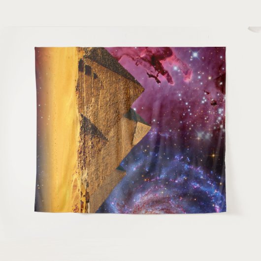 Kosmisch storm boven Egypte Wandkleed (Voorkant (horizontaal))