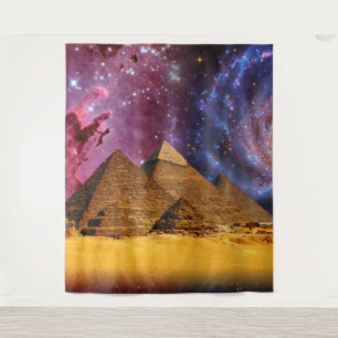 Kosmisch storm boven Egypte Wandkleed