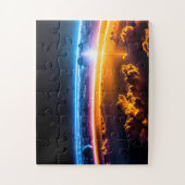 Kosmisch Uitzicht van Rocket Launch Over Fun Rainb Legpuzzel (Verticaal)