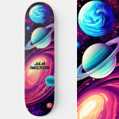 Kosmisch Universum Planeten Galaxy Roze & Blauw Skateboard
