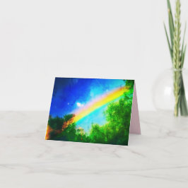 KOSMISCH VAN DE REGENBOOG VERDE- WENSKAART KAART