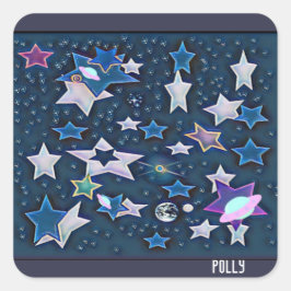 kosmisch vierkante sticker