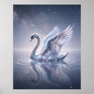 Kosmisch Zwanen Spiegelmeer Poster