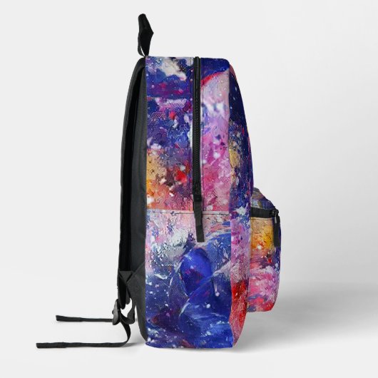 Kosmische Abstracte Cat Dreamscape Bedrukte Rugzak (Links)