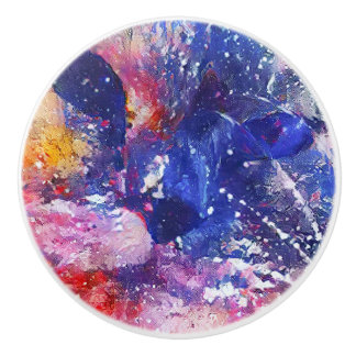 Kosmische Abstracte Cat Dreamscape Keramische Knop