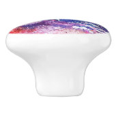 Kosmische Abstracte Cat Dreamscape Keramische Knop (Zijkant)