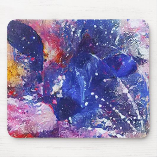 Kosmische Abstracte Cat Dreamscape Muismat (Voorkant)