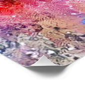 Kosmische Abstracte Cat Dreamscape Perfect Poster (Hoek)