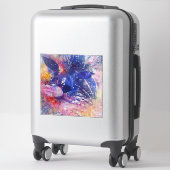 Kosmische Abstracte Cat Dreamscape Sticker (Koffer)