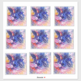 Kosmische Abstracte Cat Dreamscape Sticker