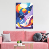 kosmische Abstracte stroming Canvas Afdruk (Insitu (Woonkamer))