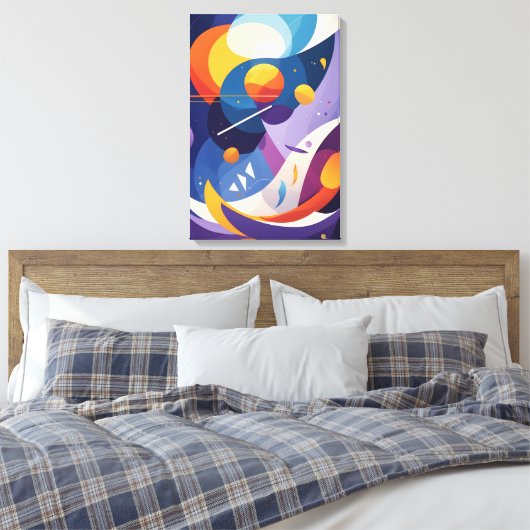 kosmische Abstracte stroming Canvas Afdruk (Insitu (Slaapkamer))
