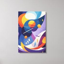 kosmische Abstracte stroming Canvas Afdruk