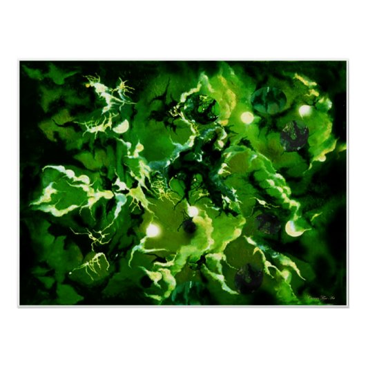 "Kosmische abstractie", glanzend Poster Perfect Poster (Voorkant)