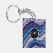 kosmische agaatgolven sleutelhanger (Voorkant Links)