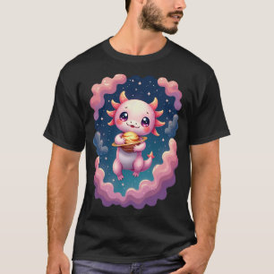 Kosmische Axolotl Ruimtereiziger Schattig Alien Ka T-shirt