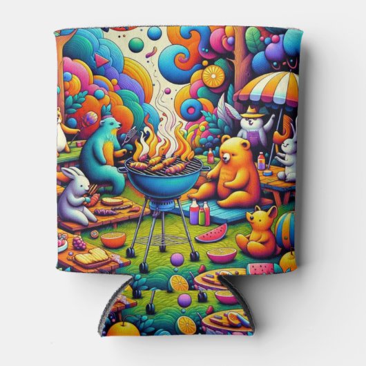 Kosmische BBQ Blikjeskoeler (Voorkant)