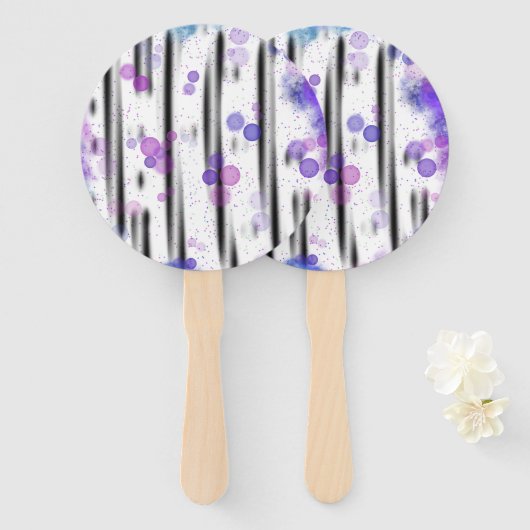 kosmische bellenstroom handwaaier (Voorkant en achterkant)