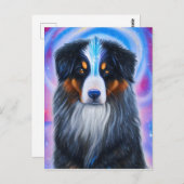 Kosmische Berner Berg Hond Briefkaart (Voorkant / Achterkant)