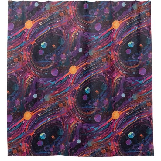 kosmische beweging douchegordijn (Voorkant)