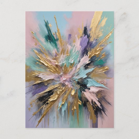 kosmische bloei briefkaart (Voorkant)