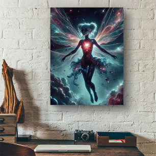 kosmische bloei canvas afdruk