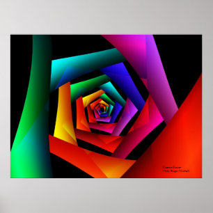 Kosmische bloemkool Moderne Abstracte kunst Poster