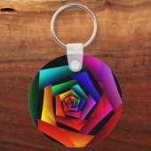 Kosmische bloemkool Moderne Abstracte kunst Sleutelhanger (Voorkant)