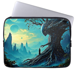 Kosmische boom van het leven fantasie laptop sleeve
