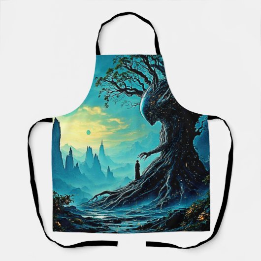 Kosmische boom van het leven fantasie schort (Voorkant)