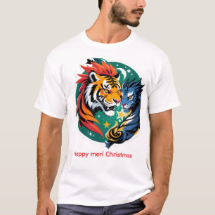 Kosmische Botsing: Tijger & Draak Spirit Fusie” T-shirt