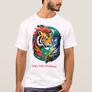 Kosmische Botsing: Tijger & Draak Spirit Fusie” T-shirt