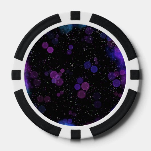 Kosmische Bubbelstroom Poker Chips (Voorkant)
