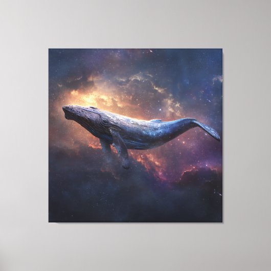 Kosmische Bultrugwal Canvas Afdruk (Voorkant)