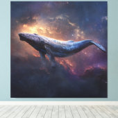 Kosmische Bultrugwal Canvas Afdruk (Insitu (Houten vloer))