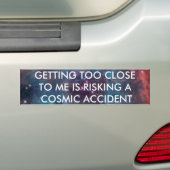 kosmische bumper bumpersticker (Op auto)