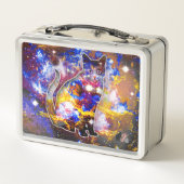Kosmische Cat Psi metalen lunchbox (Achterkant)