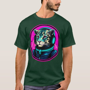 Kosmische Cheetah Galactische Astronaut Dieren Neo T-shirt