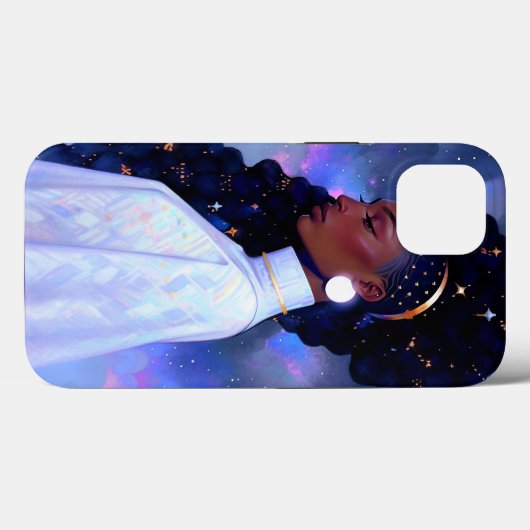 Kosmische Dame Afro-Amerikaanse Fantasy Kunst Case-Mate iPhone Case (Achterkant (horizontaal))