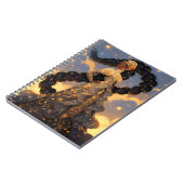 Kosmische Dame Afro-Amerikaanse Fantasy Kunst Notitieboek (Linkerzijde)