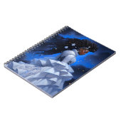 Kosmische Dame Afro-Amerikaanse Fantasy Kunst Notitieboek (Linkerzijde)