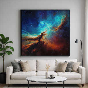 Kosmische Dans - Painterly Style Space Art Poster