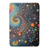 Kosmische Dans: Polka Dots in Space Art Badmat (Voorkant Verticaal)