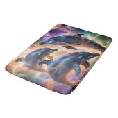 Kosmische dolfijnen en kwallen in de ruimte badmat (Gekanteld)