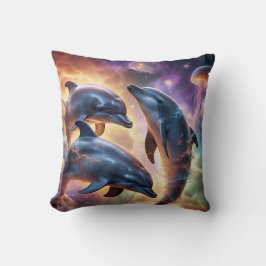 Kosmische dolfijnen en kwallen in de ruimte kussen