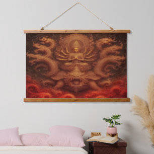 Kosmische Draak Hangend Wandkleed